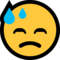 Face With Cold Sweat emoji on Microsoft